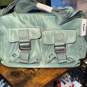 BNWT PINK Victoria's Secret Iridescent Green Crossbody Bag
